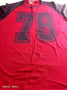Roadster No 78 Maroon Colour T-shirt