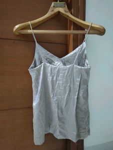 H&amp;M Silver Cami Top
