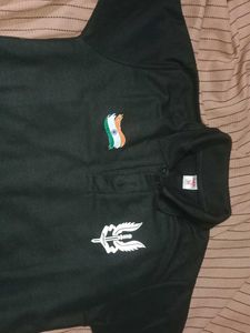 Black Graphic Print Polo Shirt