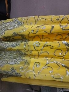 Yellow Embroidered Anarkali Suit