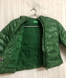 United Colours Of Benetton Green Puffer Jacket