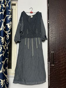 Flowy Grey Midi Dress