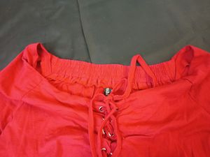 off shoulder tops mustard and red