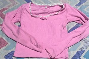 Pink Long Sleeve Top