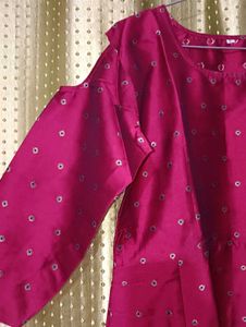Elegant Cold Shoulder Anarkali Dress