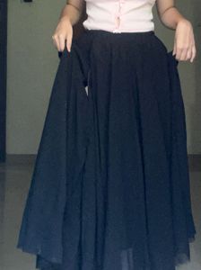 Solid Black Wrap Skirt