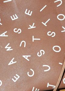 Brown Letter Print Backpack