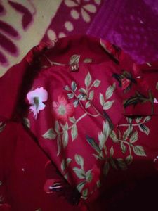 Red Floral Print Dress