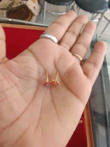 20 K Pure Gold Studs Earings( .650 Mg)