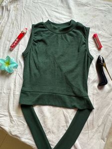 Savana Green Backless Top