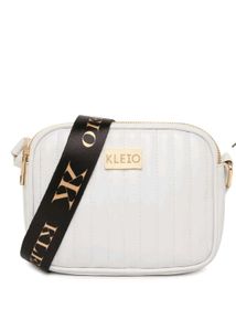 White Teaxtured Medium SLING HANDBAG Kleio