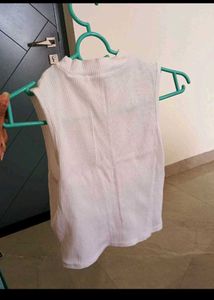 White Ribbed Tank Top