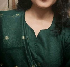 Green Kurti  Dupatta Set