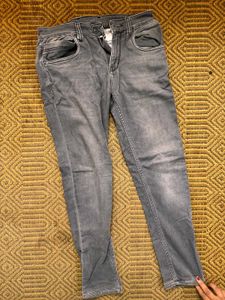 Grey Wash Denim Jeans Zudio Mens