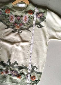 Floral Embroidered Sweater