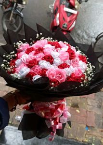 Satin Ribbon flowers/bouquet