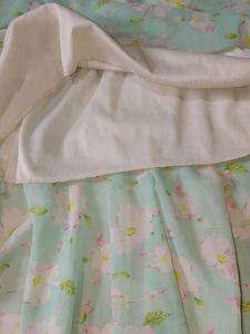 Floral Chiffon Midi Skirt