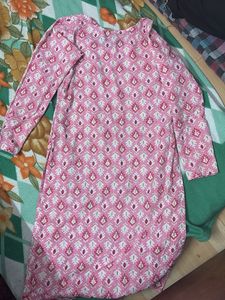 Pink Printed Kurta