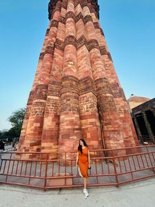 Orange Slit Dress