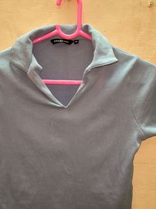 Collar Crop Top