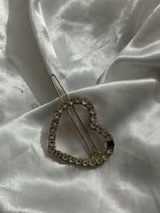 Heart Rhinestone Hair Clip