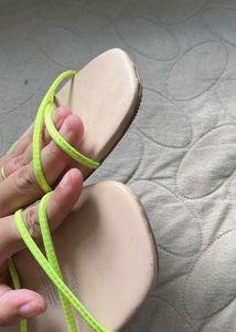 Neon Strappy Sandals