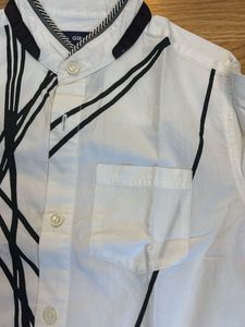 Boys White Graphic Shirt