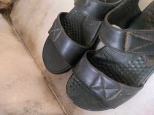 Comfortable Black Sandals Pure Leather
