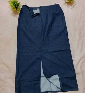 Denim long Skirt