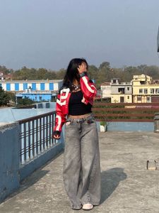 Trendy Red &amp; White Jacket