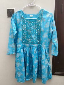 Embroidered Light Blue Top