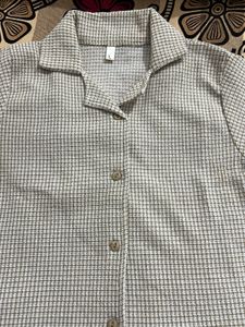 Checkered Crop Shirt 👔