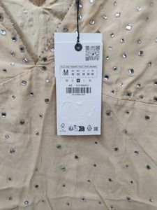 Zara Short Dress With Rhinestone