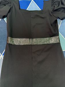 Black Puff Sleeve Party Dress
