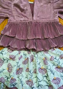 Girls' Purple Floral Outfit