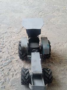 Vintage Handmade Metal Tractor Toy