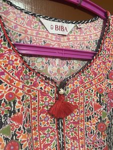 Biba Printed Kurta with Dupatta