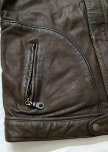 Woodland Men&#39;s Brown Pure Leather Jacket