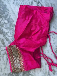 Pink Embellished Readymade Blouse