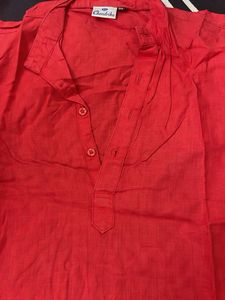Red Cotton Kurti