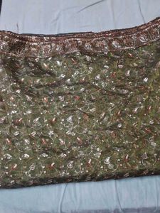Embroidered Saree Three With Blouse