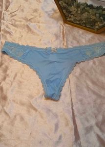 Baby Blue Lace Thong