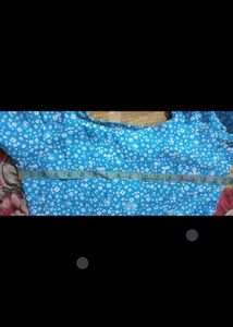 totally new dress not used,sky Blue Floral Maxi D