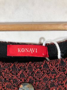 Red&amp;Black Knitted Kurta(Women’s)