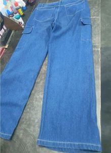 HIGH WAIST CARGO JEANS