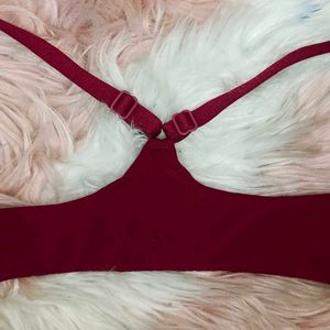 Beautiful Red Front Clasp Bra