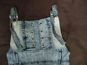 Grab Fast😵Denim Dungree Dress