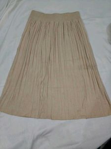 Pleated Beige Skirt