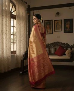 Trending Luxury Golden tissue silk Saree