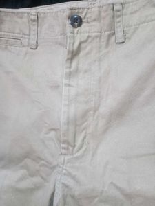 AMERICAN HOLIC Beige Cotton pants relaxed-fit
